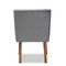 Baxton Studio Alvis MidCentury Modern Grey Velvet Upholstered and Walnut Brown Finished Wood Dining Chair 214-11959-ZORO - alternate 6